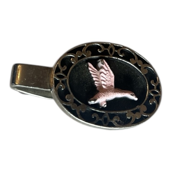 Vintage Pink Mallard 🦆 Flying Tie Clip - Picture 1 of 3